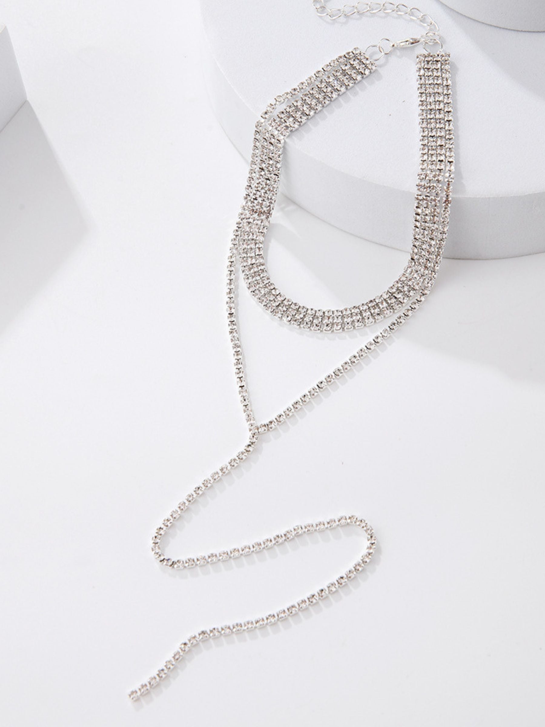 Classical Elegant Rhinestone Fine Choker Necklace - 이미지 3