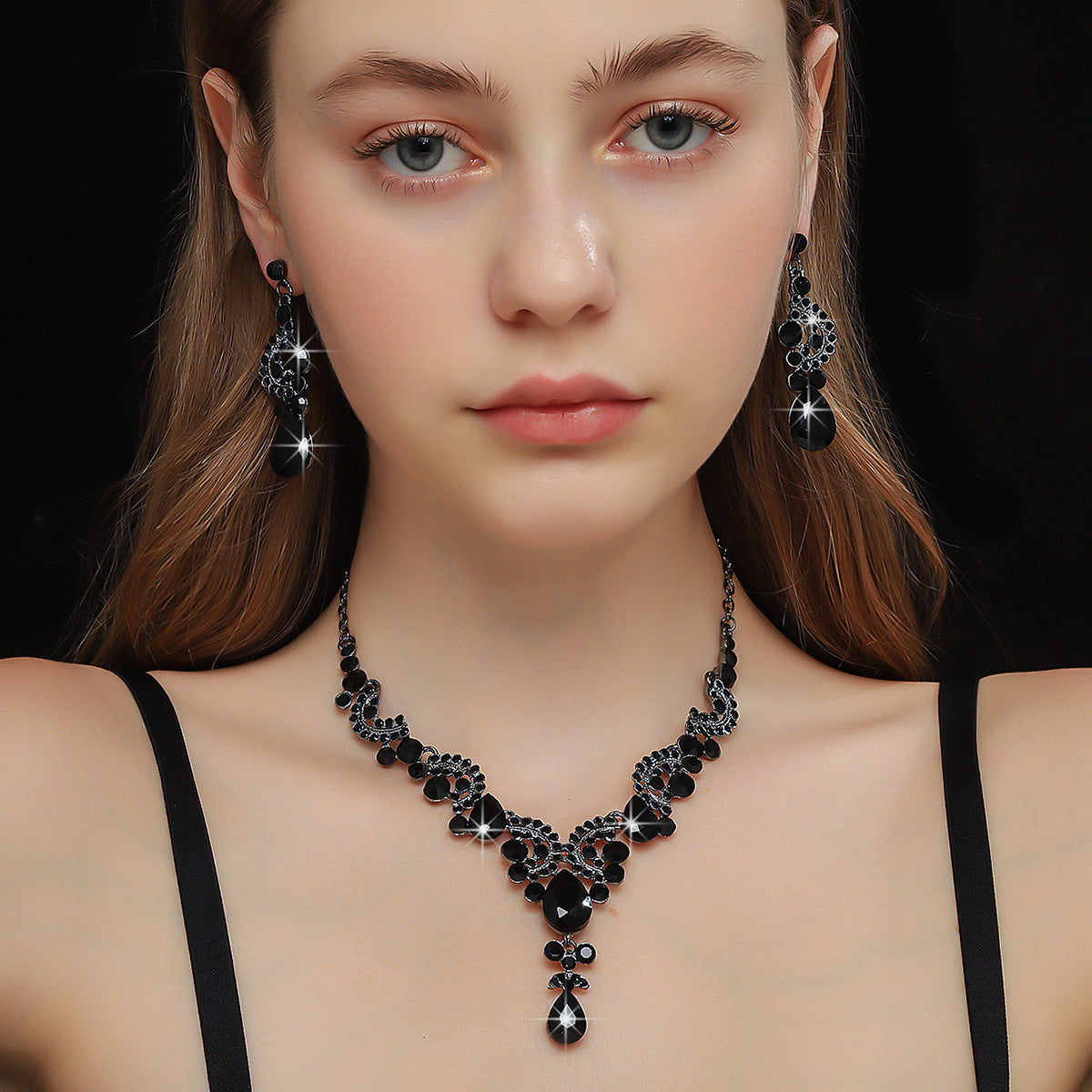 Retro 3 Piece Luxury Sexy Wedding Jewelry Set - 이미지 3