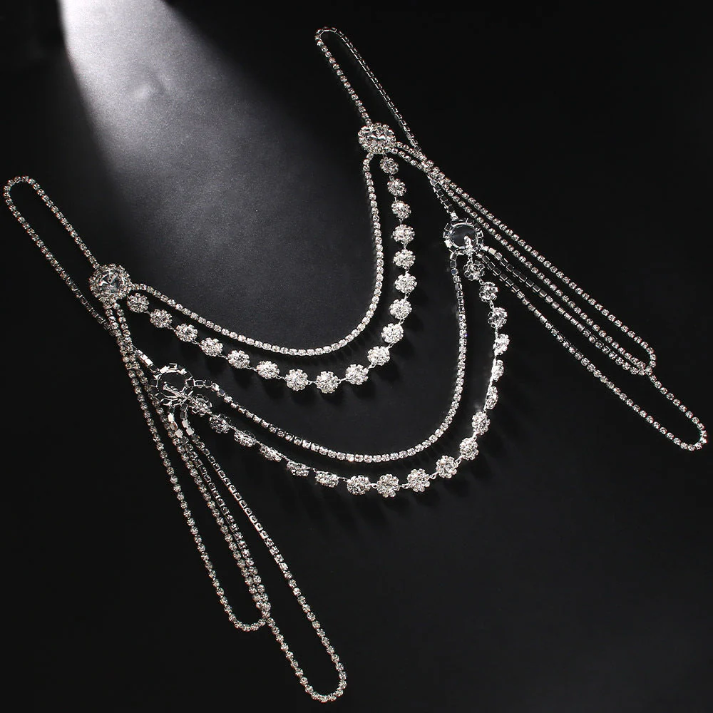Novelty Fashion Rhinestone Simple Shoulder Chain Dress Accessories - Image 3