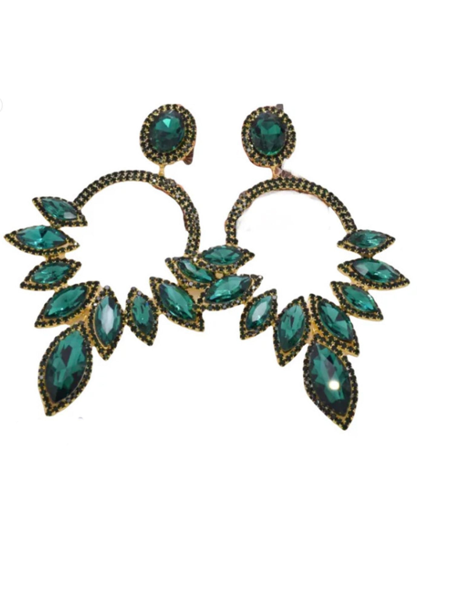 Women's Luxury Colorful Sparkling Diamonds Drop Earrings - 画像 (7)