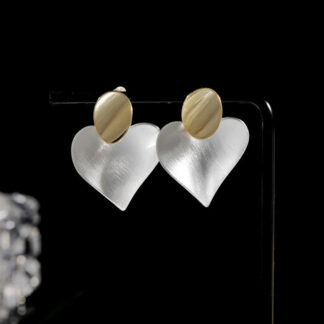 Vintage High-end Luxury Heart Color Block Earrings