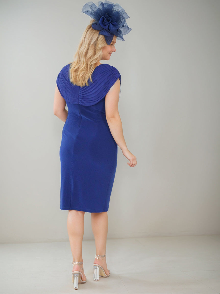 Sheath/Column V-Neck Sleeveless Ruched Plus Size Mother of the Bride Dresses with Rhinestone - 이미지 2