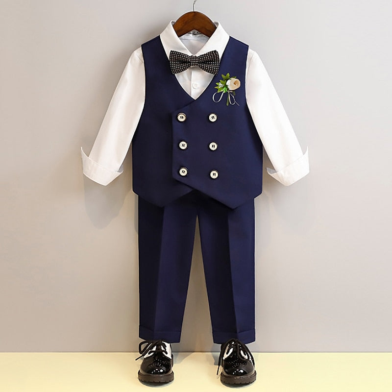 Boys Shirt & Pants Outfit Long Sleeves 7-13 Years 5 Roots Boy's Wedding Suit Sets - 이미지 6