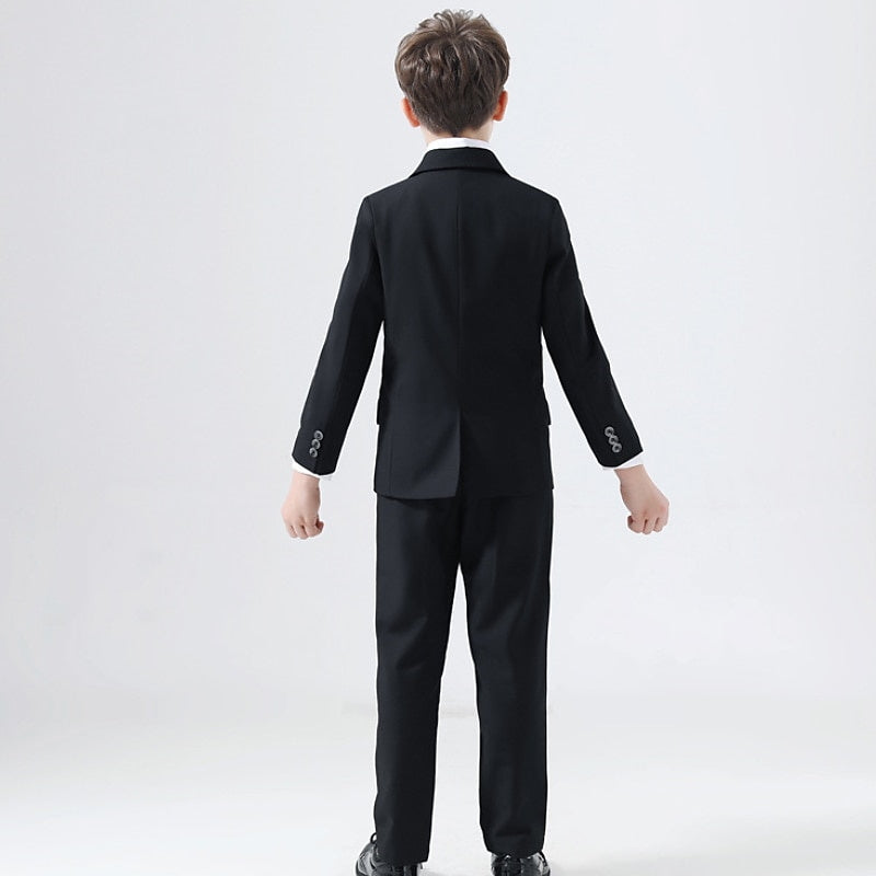 Boys Suit & Blazer Clothing Set 5 Pieces Long Sleeve Boy's Special Occasion Wedding Suit Sets - 이미지 4