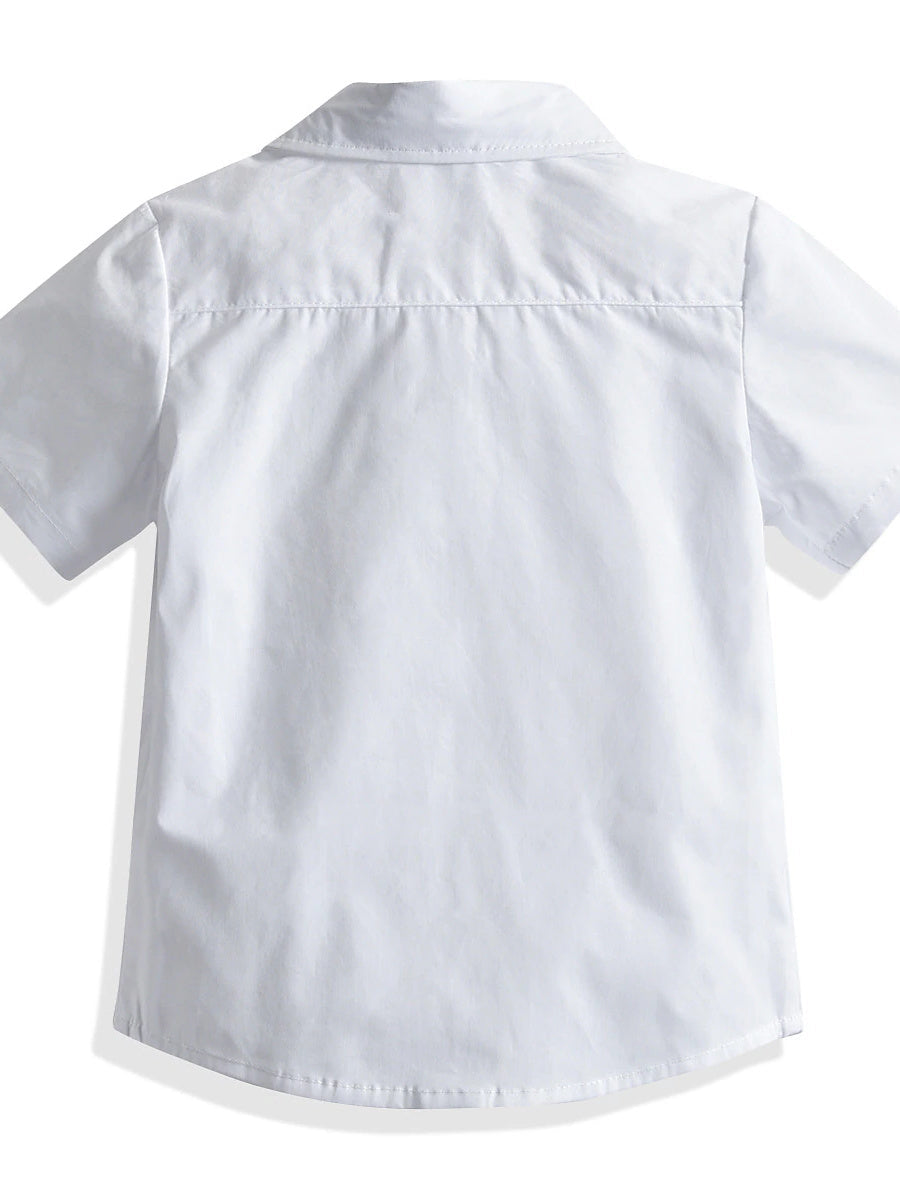 Boys Suit & Blazer Clothing Set Short Sleeve Summer Basic Toddler Wedding Suit Sets - Image 3