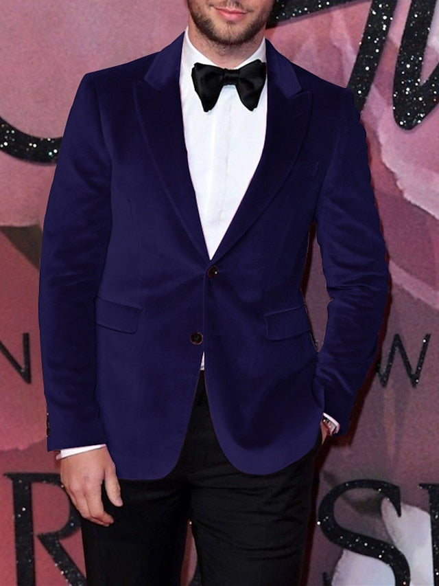 Men's Tailored Fit Single Breasted Two-buttons Blazer Jacket - 画像 (6)