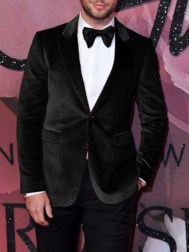 Men's Tailored Fit Single Breasted Two-buttons Blazer Jacket - 画像 (2)