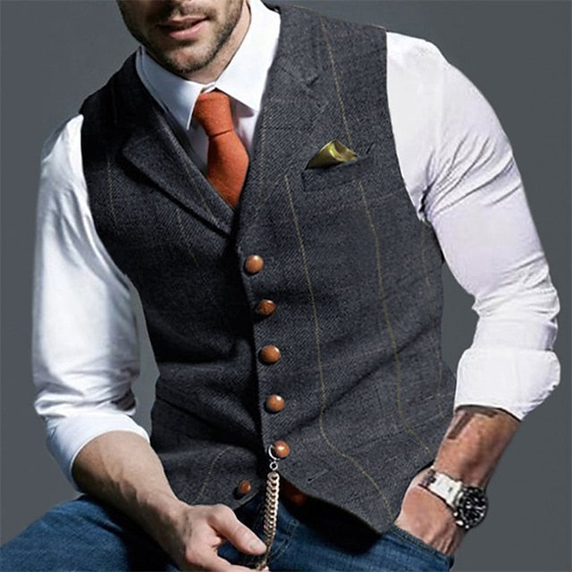 Men's Fashion Single Breasted More-buttons Vest - Image 4