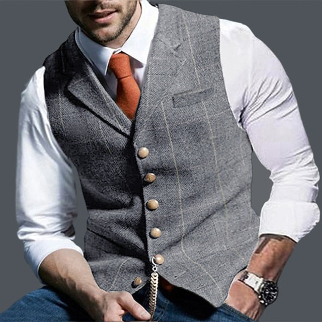 Men's Fashion Single Breasted More-buttons Vest - Image 7