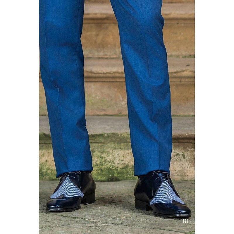 Men's Tailored Fit Single Breasted One-button 3 Pieces Vintage Wedding Suits - 이미지 6