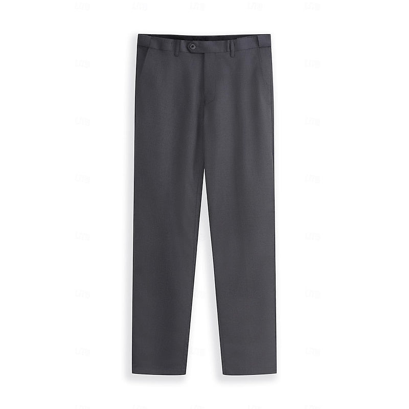 Dark Gray Men's Tailored Fit Single Breasted One-button 2 Pieces Prom Wedding Suits - Image 22