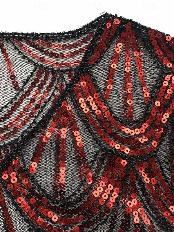 1920s Coat Shawls Women's Sequins  Vintage Party Shawl - 画像 (7)