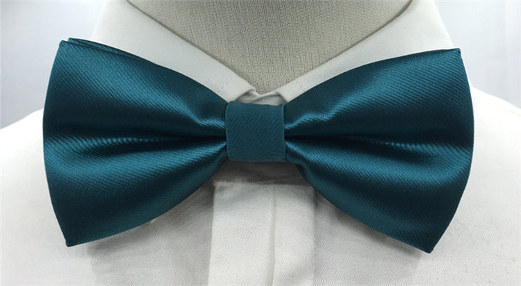 Men's Solid Colored Bow Tie Fashion Work Wedding Formal Classic Retro Bow - 이미지 4