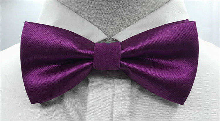 Men's Solid Colored Bow Tie Fashion Work Wedding Formal Classic Retro Bow - 이미지 5