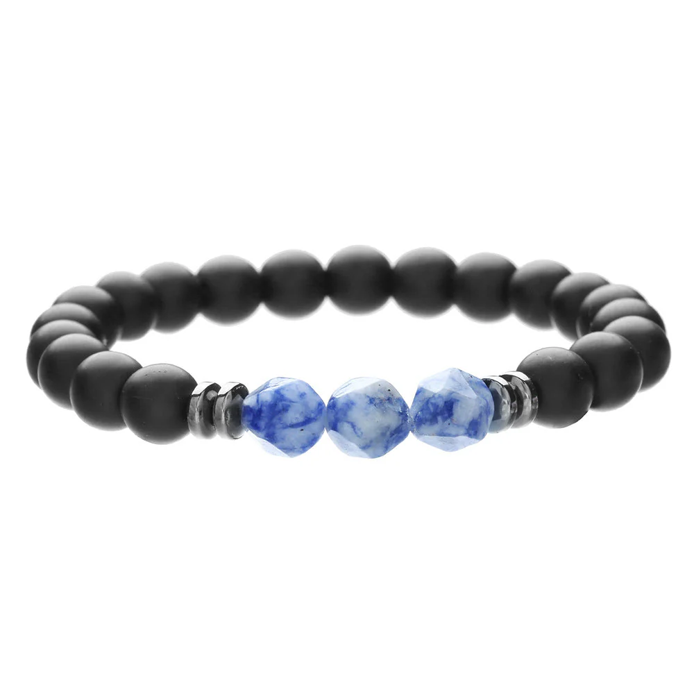 Men's Minimalist Turquoise Wooden Beads Trendy Funky Premium Bracelet Accessories - 画像 (34)