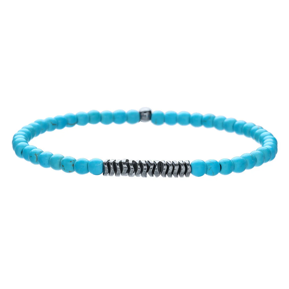 Men's Minimalist Turquoise Wooden Beads Trendy Funky Premium Bracelet Accessories - 画像 (28)