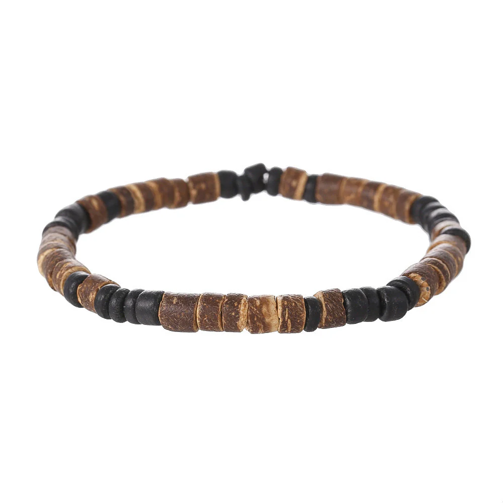 Men's Minimalist Turquoise Wooden Beads Trendy Funky Premium Bracelet Accessories - 画像 (24)