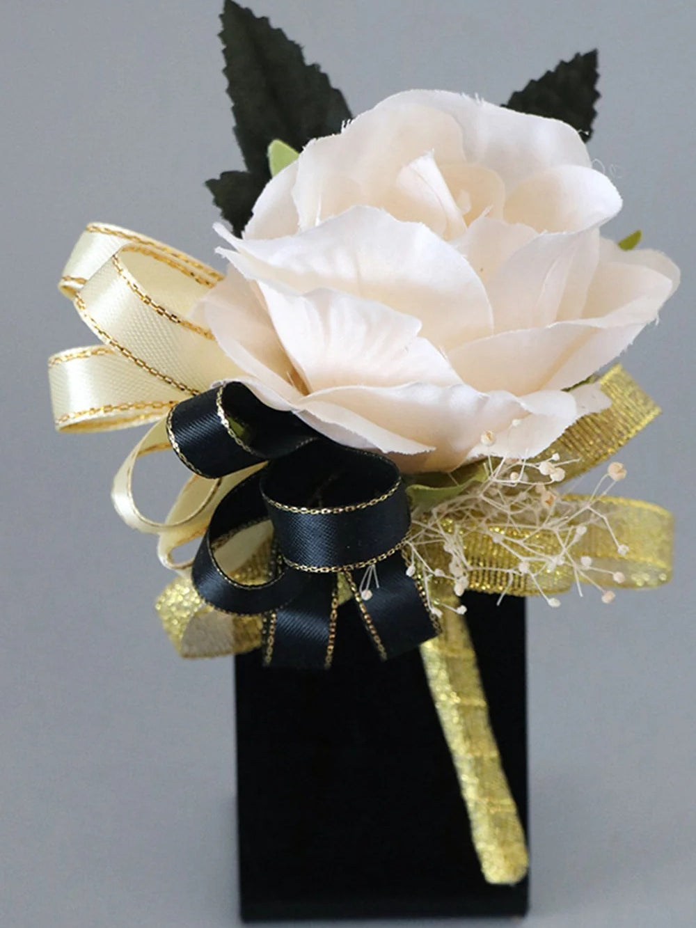 Luxury Wrist Corsage and Men's Boutonniere Set - Image 2
