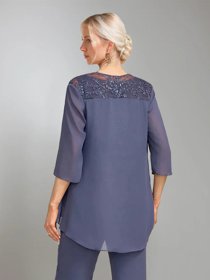 Women's Chiffon 3/4 Sleeves Jackets with Beads - 이미지 2