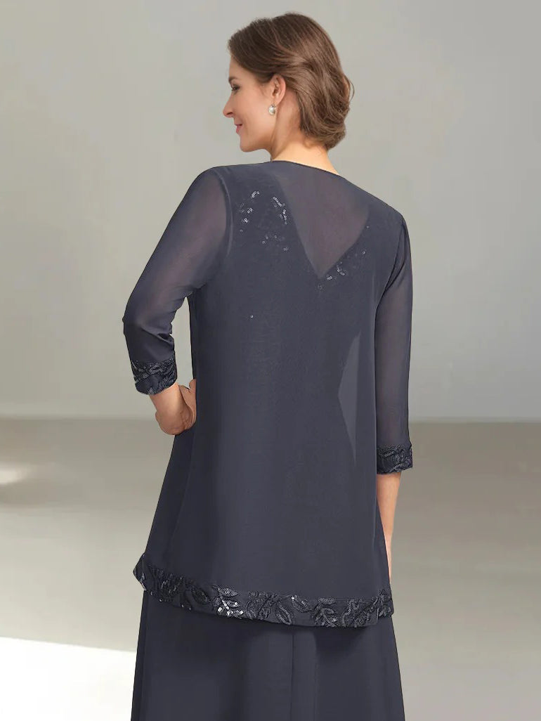 Women's Chiffon 3/4 Sleeves Jackets with Appliques & Sequins - 이미지 2