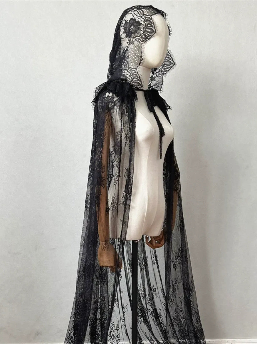 Women's Delicated Lace Solid Color Wedding Wraps - Image 3