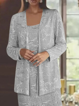 Chiffon Long Sleeves Jacket with Sequins Wraps