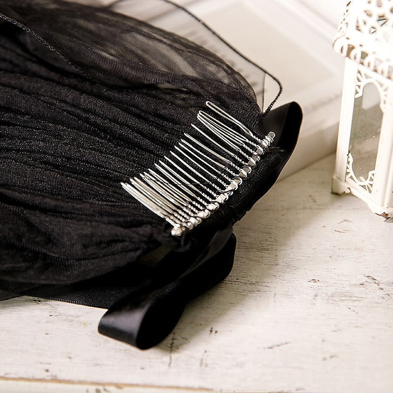 Two-tier Pearls Wedding Veil / Fingertip Veils - 画像 (4)