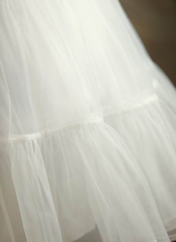 A-Line Slip Polyester Tea-Length 3 Tiers Petticoats - Image 3