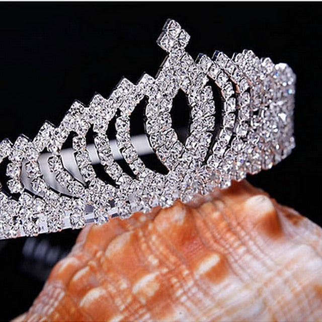 Tiaras For Casual Prom Party & Evening Birthday Homecoming Royalty Crystal / Rhinestone Silver - Image 3
