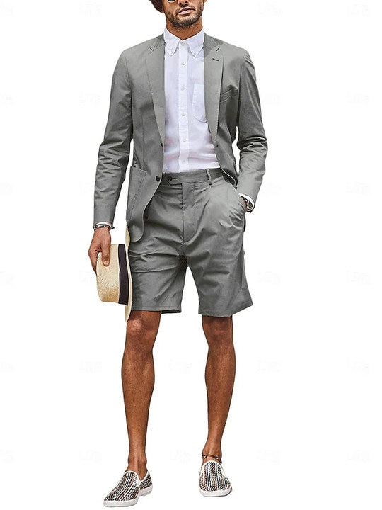 Men's Tailored Fit Single Breasted Two-buttons 2 Pieces Wedding Suits - Image 3