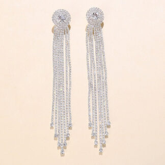 Wedding Party Hoop Earrings Tassel Fringe