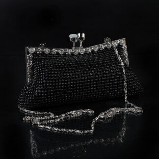 Cat's Eye Diamond-Encrusted Aluminum Sheet Clutch Bags