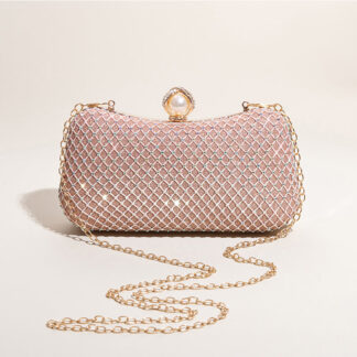 Imitation Diamond One-Shoulder Cross-Body Clutch Bags
