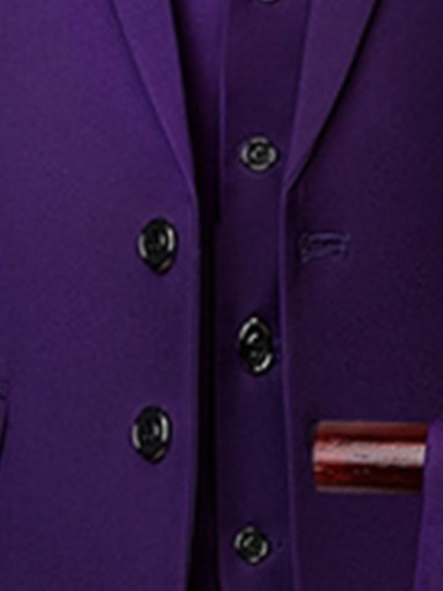 Men's Standard Fit Single Breasted One-button 3 Pieces Wedding Suits - 画像 (5)