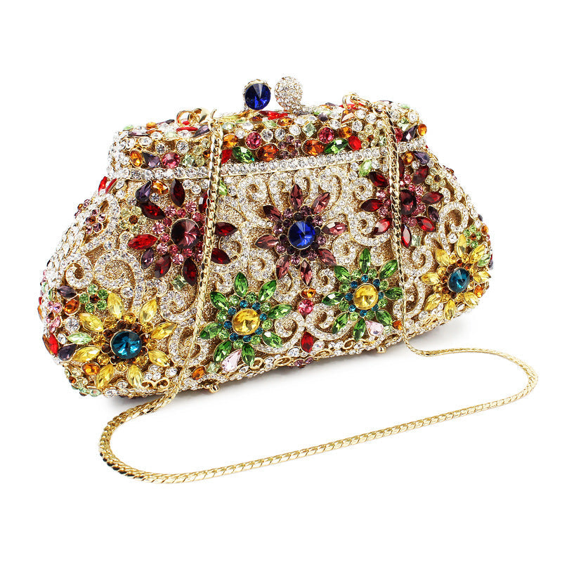 Imitation Diamond Chain Hand Clutch Bags - Image 4