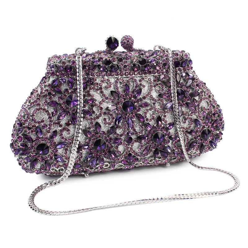 Imitation Diamond Chain Hand Clutch Bags - Image 5